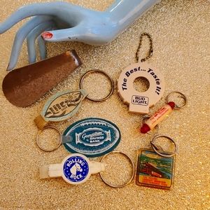 Vintage beer keyring lot